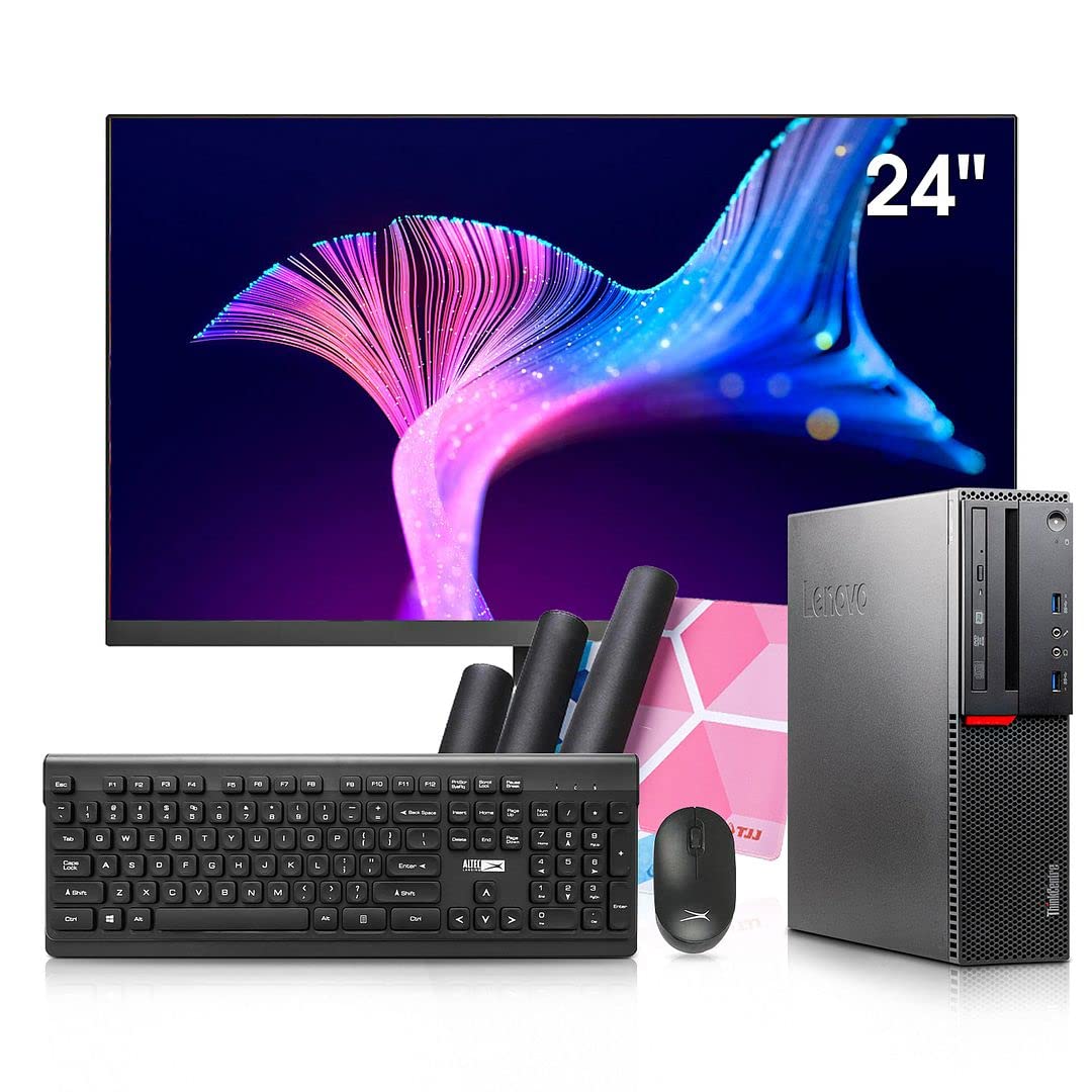 Lenovo ThinkCentre M800 SFF Desktop Computer PC New KOORUI 24" FHD MonitorIntel Core i5 6500 3.2GHz 32GB DDR4 RAMNew 1TB SSD AC7260 WiFiDVD-RWWireless Keyboard Mouse (Renewed)