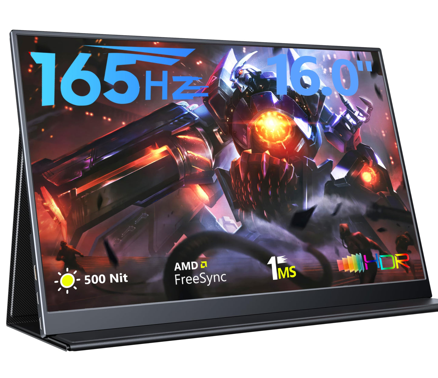 MAGICRAVEN 165Hz Portable Gaming Monitor 16" 1920x1200 500 Nits Laptop Monitor Second Computer Display with Speakers Dual Screen Travel Monitor for PC Phone PS5/4 Xbox Switch