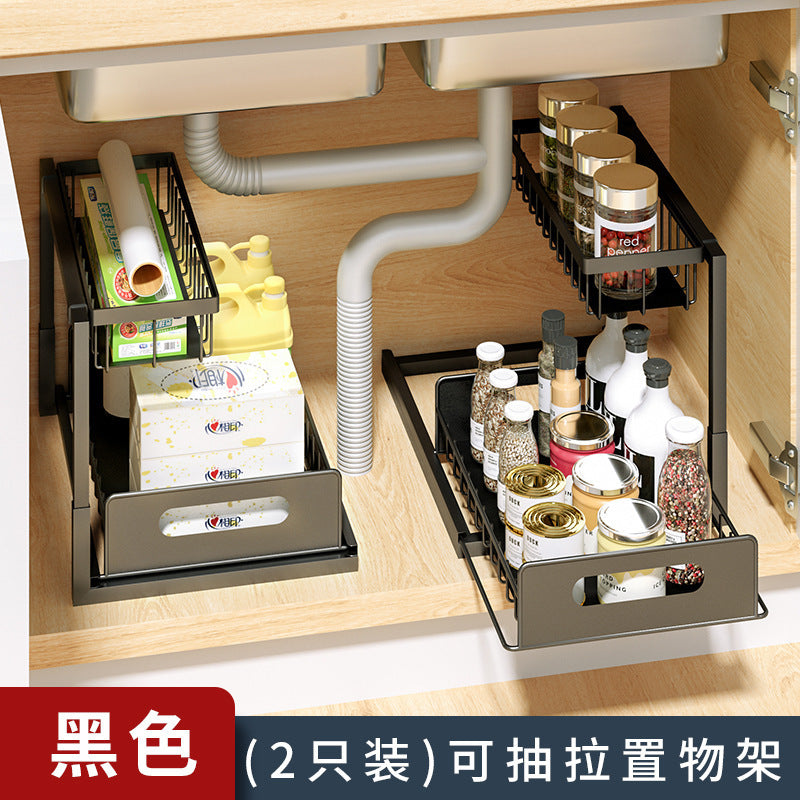 Amazon Cross-Border Kitchen Pull-Out Storage Rack