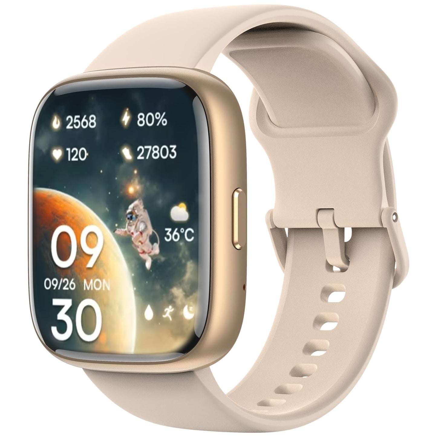Faweio Smart Watch for WomenAlexa Built-in Smartwatch(Answer/Make Calls)1.8" HD Fitness TrackerIP68 Waterproof 100+ Sport Mode Activity TrackerHeart Rate SpO2 Sleep MonitoriOS Android Compatible
