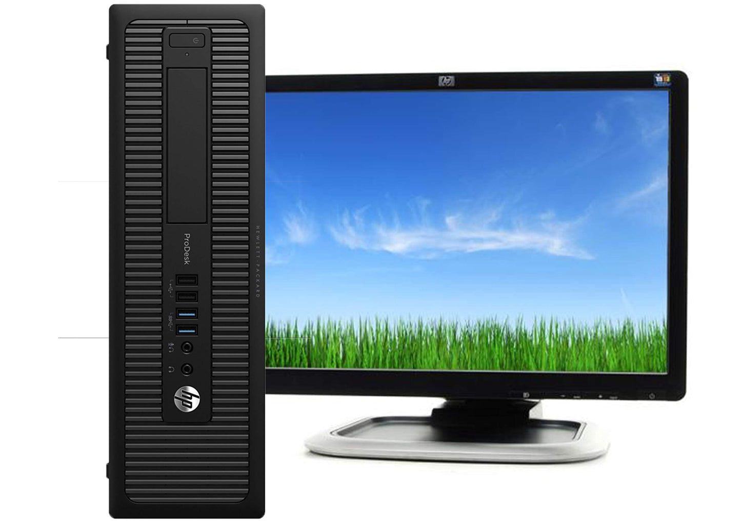 HP Desktop 600 G2 Computer Intel Quad Core i5-6500 3.2-GHz 32GB Ram 1TB SSD with 22in LCD Monitors DVD WiFi Windows 10 (Renewed) ¦