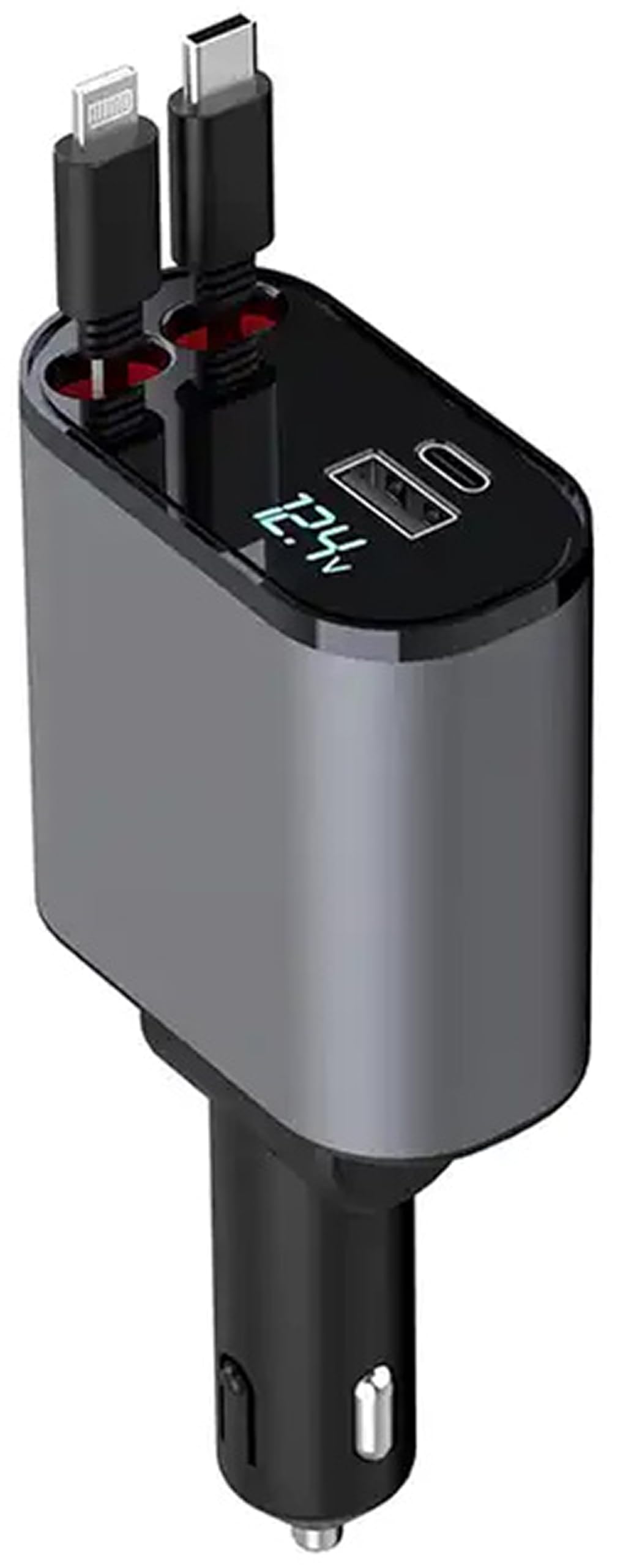 4-in-1 Retractable Car Fast Charger