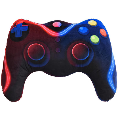 Meeting Story Game Controller Shaped Plush Throw Pillow Cushion for Boys and Girls Gamer Room Decoration for Sofa Couch/Computer Chair/Bed Gifts for Teen Boys Gaming Toy Pillow (Red Blue Mini)