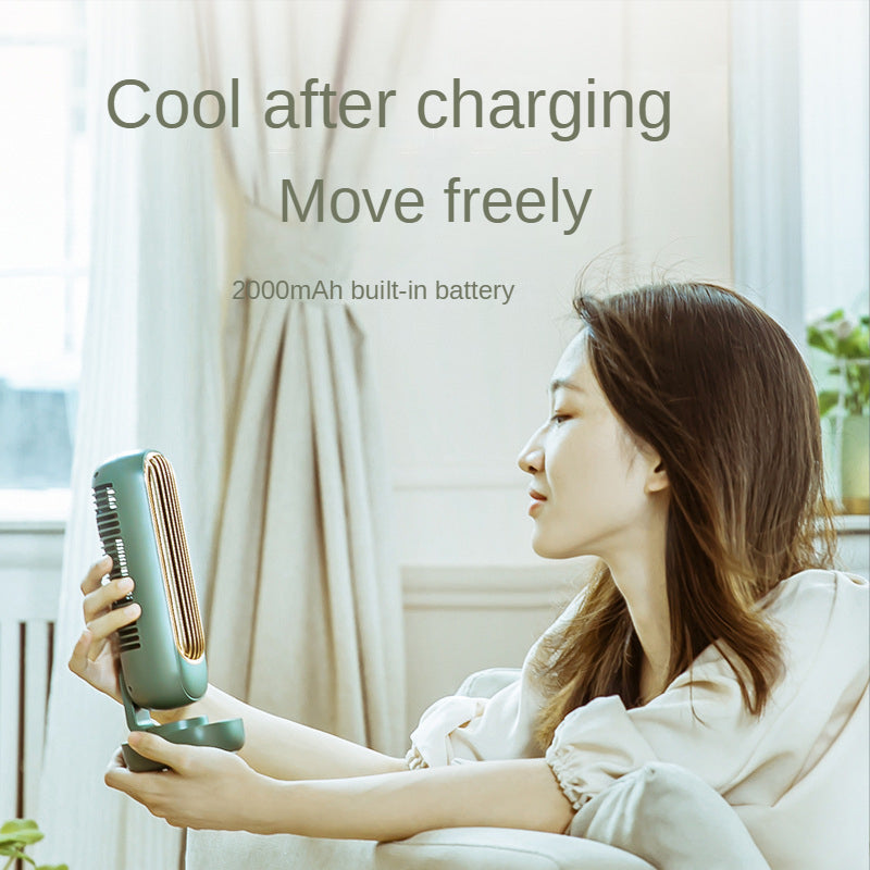 New Double Leaf USB Charging Tower Fan for Office