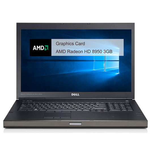 Dell Precision M6800 17.3" FHD Mobile Workstation | Intel Core i5-4210M up to 4.2GHz | 16GB DDR3L | 256GB SSD | AMD Radeon HD 8950 3GB | RJ-45 | HDMI | Win10 Pro | Renewed