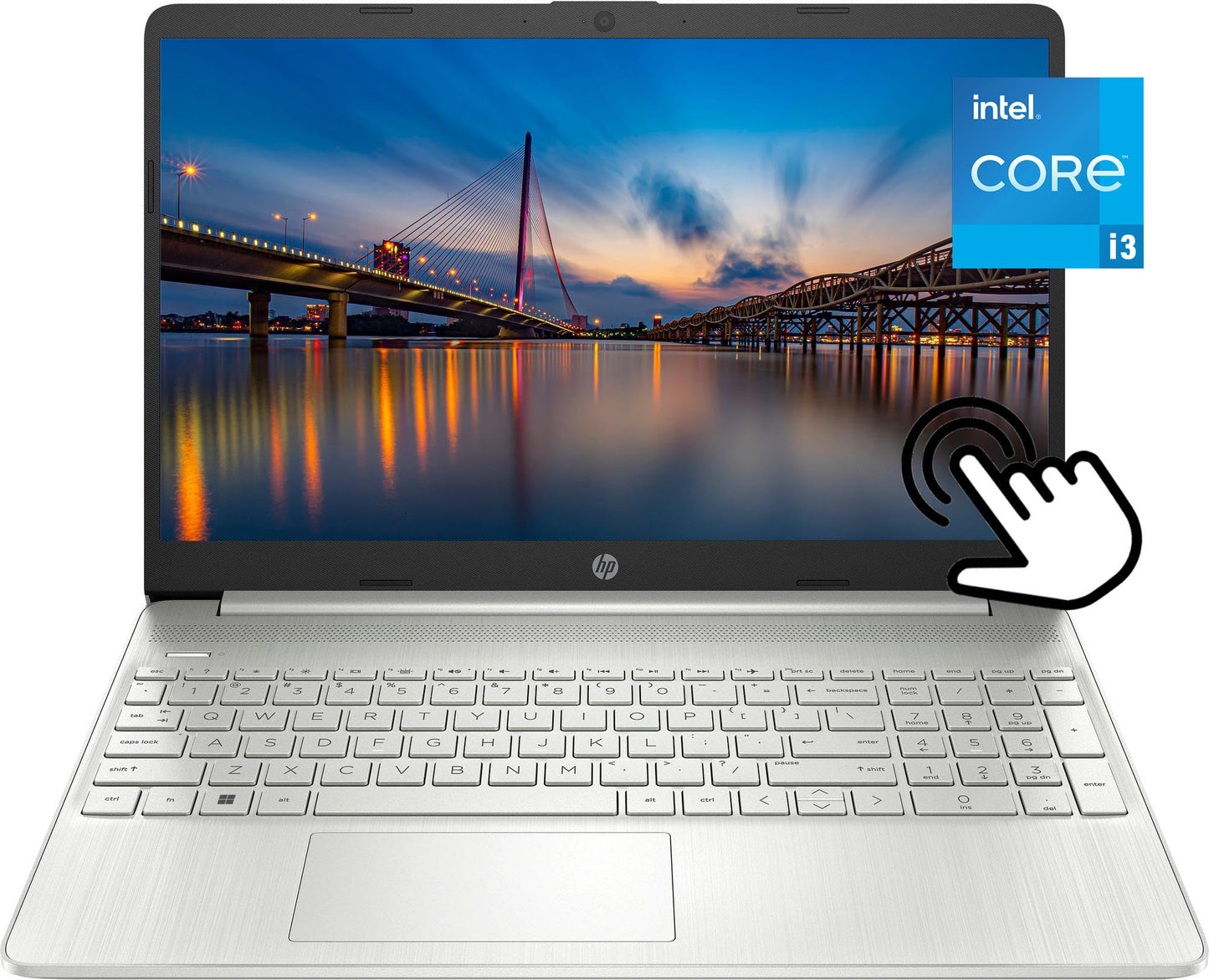 HP 15.6"" Touchscreen Flagship HD Laptop Intel i3-1115G4 up to 4.1GHz (Beat i5-1035G4) 16GB RAM 1TB NVMe SSD Fast Charge Numpad Bluetooth Wi-Fi HDMI Win 11 Home S 156T2 (Renewed)