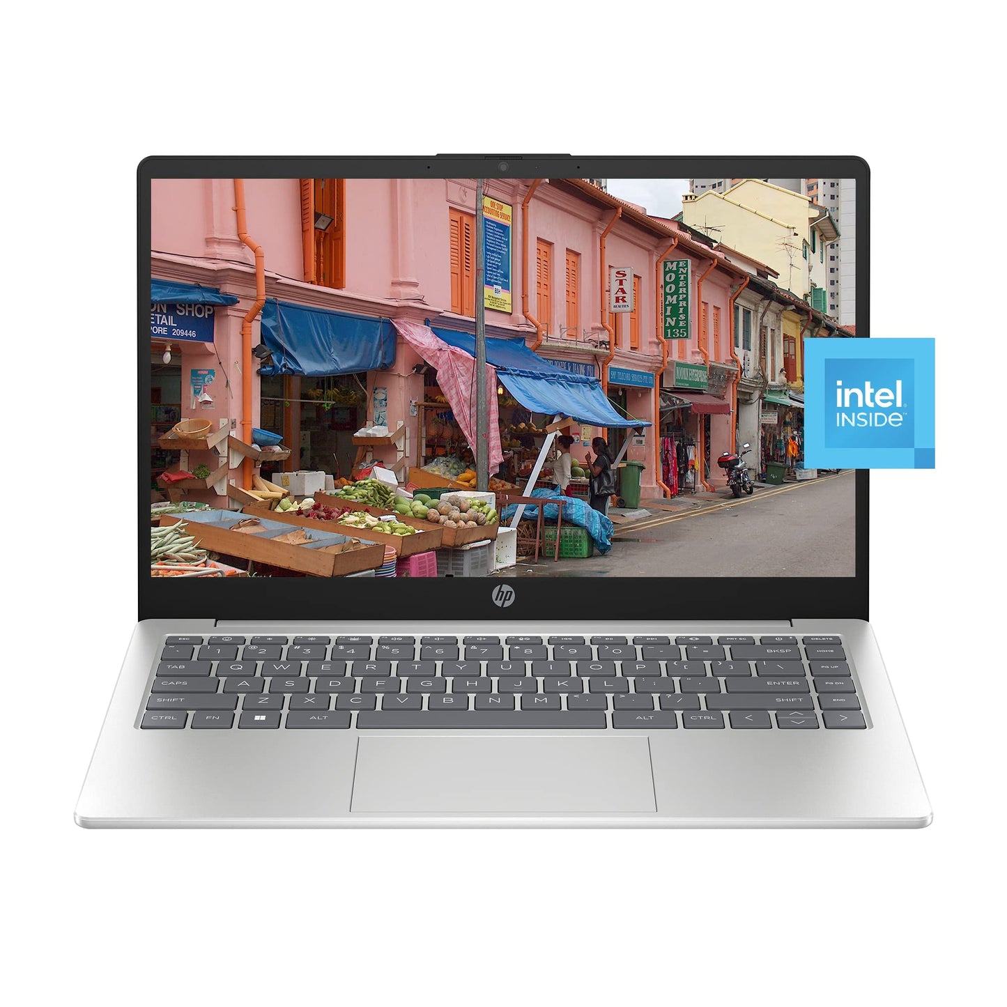 HP 14 inch Laptop HD Display Intel Processor N200 4 GB RAM 128 GB UFS Intel UHD Graphics Windows 11 Home in S Mode 14-ep0010nr (2023)