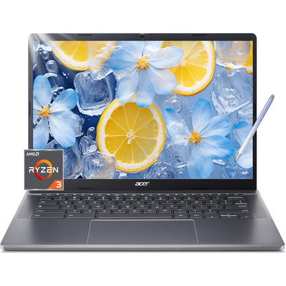 Acer Chromebook Touchscreen Laptop Stylus Pen - 14inch WUXGA Display - 8GB RAM - 256GB PCIe SSD - Backlight Keyboard - AMD Ryzen 3 7320C - USB C - HDMI - Google Chrome College Students School - 2024