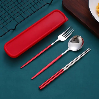 3-Piece Portable Stainless Steel Utensil Set