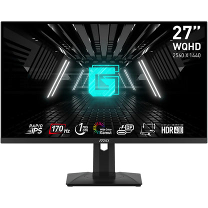 MSI G274QPF 27" Gaming Monitor • 2560 x 1440 (2K WQHD) • Rapid IPS • 1ms • 170Hz • G-Sync Compatible • HDR 400 • USB-C • HDMI • Displayport • Tilt • Swivel • Height Adjustable • Pivot