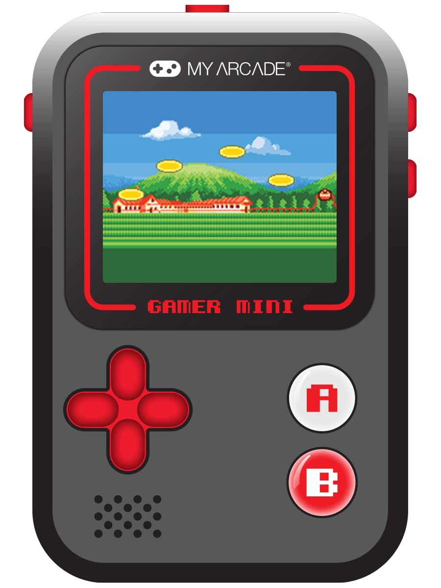 My Arcade Gamer Mini Classic-Red: Miniature Handheld Gaming System Packed with 160 Games 1.8 Color Display (DGUN-3925) Small