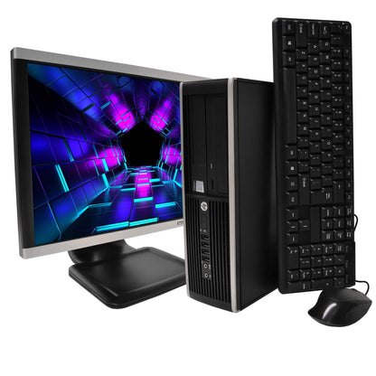 HP Elite Desktop Computer Package - Intel Core i5 3.2-GHz 8GB RAM 240GB Solid State Drive 19 Inch LCD DVD Keyboard Mouse WiFi Windows 10 Professional (Renewed)