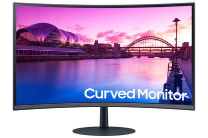 SAMSUNG 32-Inch S39C Series FHD Curved Gaming Monitor 75Hz AMD FreeSync Game Mode Advanced Eye Comfort Frameless Display Built in Speakers Slim Metal Stand LS32C392EANXGO 2023 Black