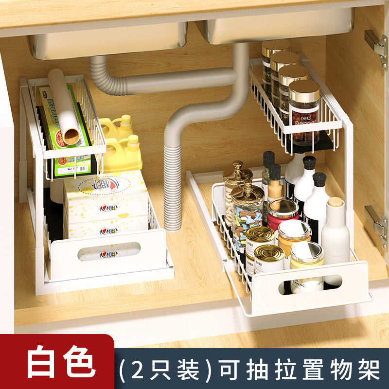 Amazon Cross-Border Kitchen Pull-Out Storage Rack