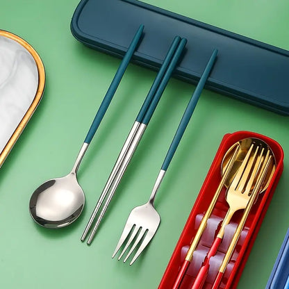 3-Piece Portable Stainless Steel Utensil Set