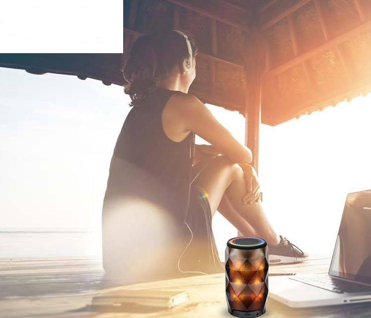 Crystal Soda Can Color Lamp Bluetooth Speaker, Portable
