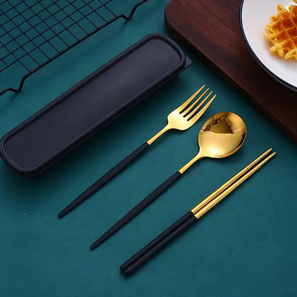 3-Piece Portable Stainless Steel Utensil Set