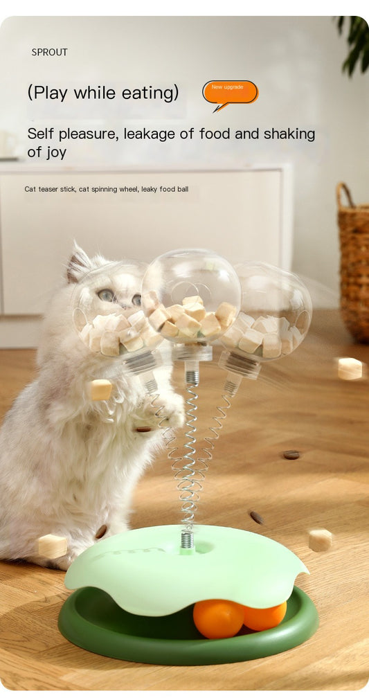 Cat Puzzle Feeder Leaky Ball Toy