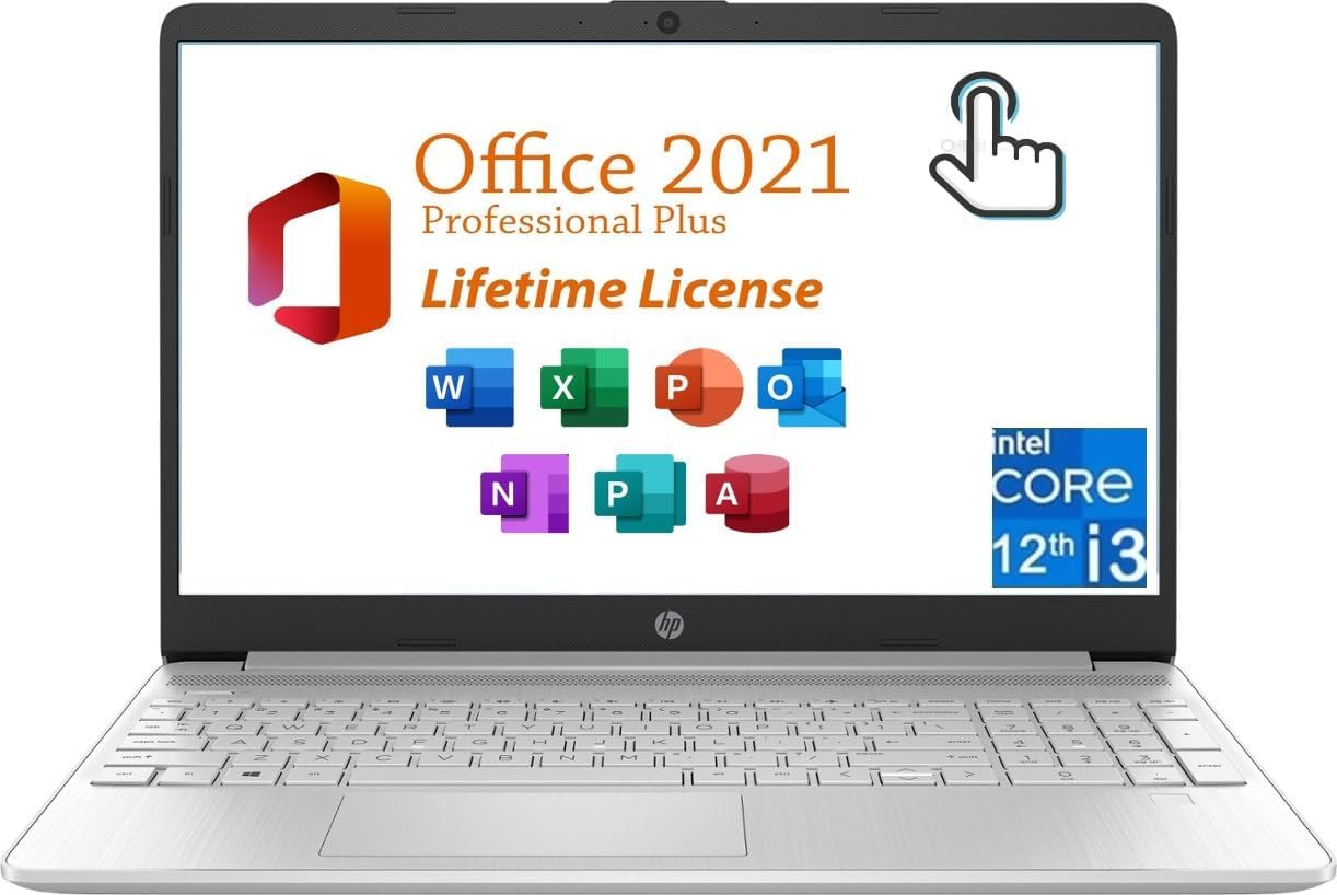 hp - 15.6" Touchscreen Laptop -Intel Core i3-1115G4 (up to 4.1 GHz with Intel Turbo Boost) 8GB DDR4 RAM 256GB SSD Webcam HDMI Wi-Fi Windows 11 Home- Natural Silver