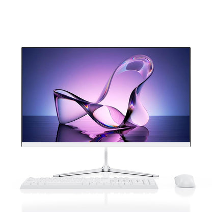 23.8 inch All-in-One Desktop PC FHD Display 16GB RAM 512GB SSD Intel N5095 Processor WiFi 2.4/5.0Ghz & Bluetooth 4.2 Windows 11 Random Color Mouse and Keyboard (16+512 Wired kit)
