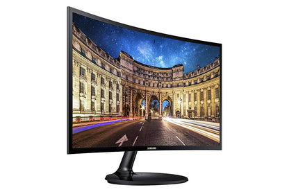 SAMSUNG LC24F392FHNXZA 24-inch Curved LED Gaming Monitor (Super Slim Design) 60Hz Refresh Rate w/AMD FreeSync Game Mode (Renewed)