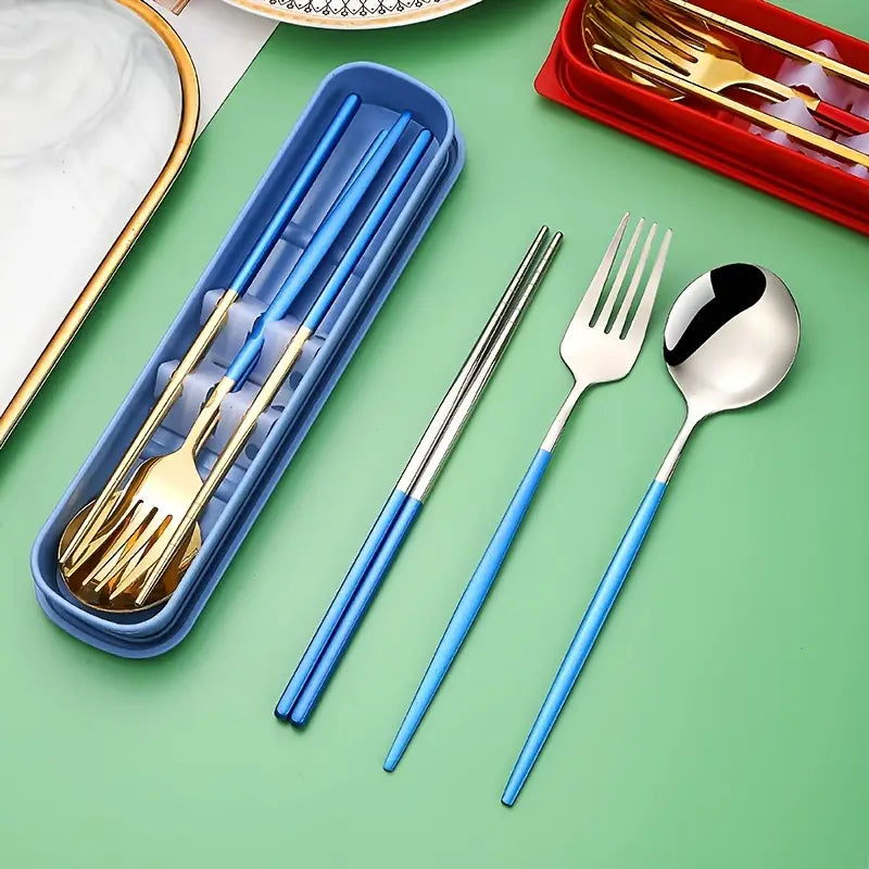 3-Piece Portable Stainless Steel Utensil Set
