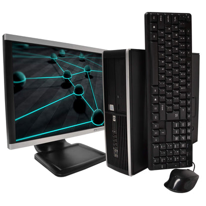 HP Elite Desktop Computer Intel Core i5 3.1 GHz 8 GB RAM 500 GB HDD Keyboard & Mouse Wi-Fi 17in LCD Monitor DVD-RW Windows 10 (Renewed)