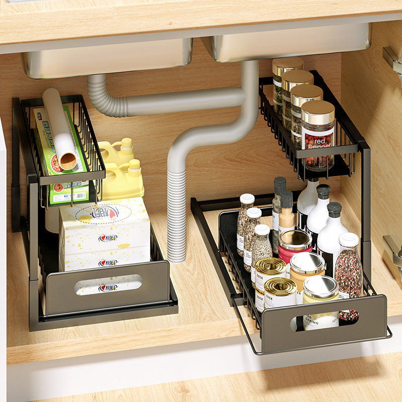 Amazon Cross-Border Kitchen Pull-Out Storage Rack