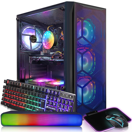STGAubron Gaming Desktop PC | Intel i7 | RX 580 8GB | 16GB RAM | 512GB SSD | WiFi | Win 10