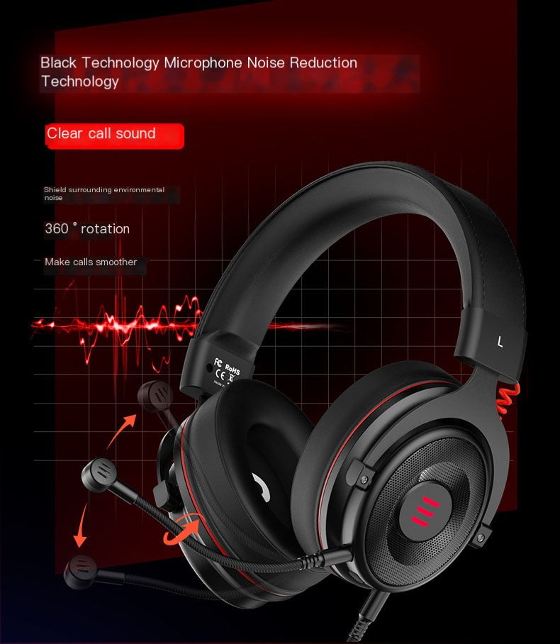 EKSA Wired Gaming Headset with 7.1 Surround Sound