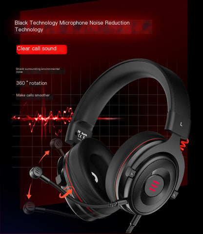 EKSA Wired Gaming Headset with 7.1 Surround Sound