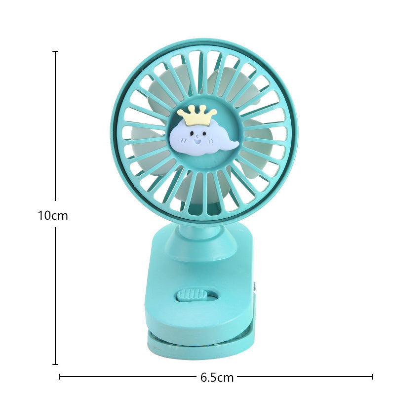 Cute Mini USB Rechargeable Clip Fan for Girls