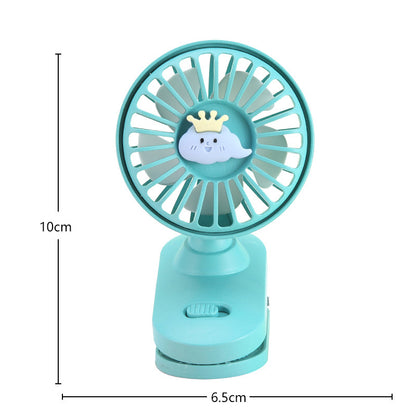 Cute Mini USB Rechargeable Clip Fan for Girls