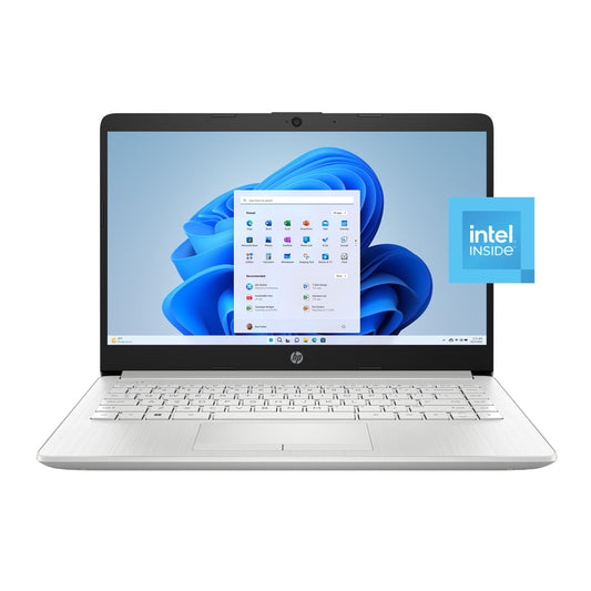 HP 14" HD Windows Laptop Intel Celeron N4120 4 Cores 4GB RAM 64GB eMMC Natural Silver Windows 11 Home 12-mo. Office 365 Personal Subscription TWE Mouse Pad & Mouse