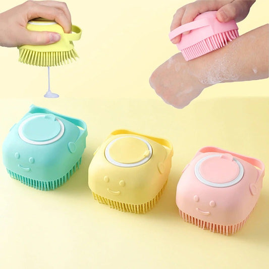 Brosse de bain exfoliante en silicone