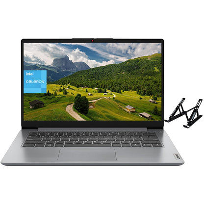 Lenovo 2024 IdeaPad 1 Business Laptop 14" HD Display Intel Celeron N4020 4GB RAM 160GB Storage(128GB eMMC + 32GB SD Card) ‎Intel UHD Graphics Wi-Fi 6 Windows 11 S with Laptop Stand