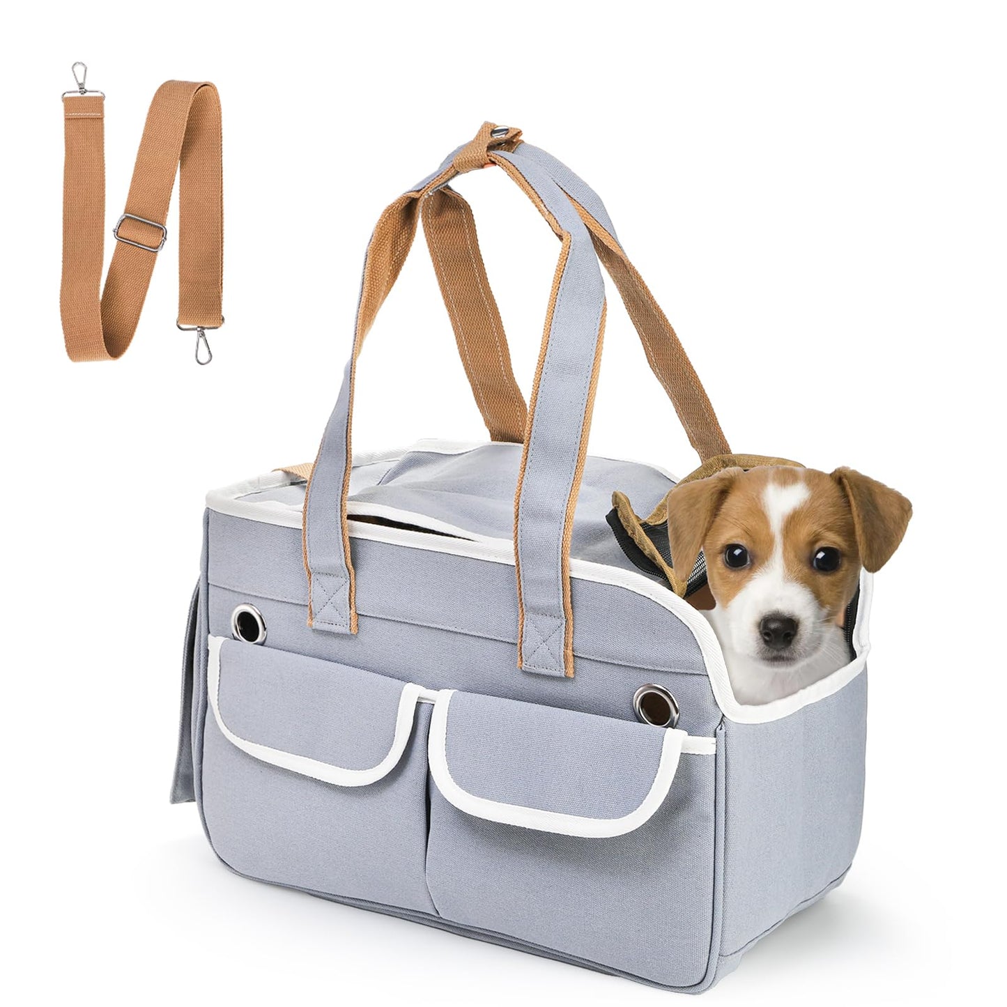 Covzoe Collapsible Pet Carrier Soft Sided Cat Carrier up to 15 Lbs Portable Pet Travel Carrier Airline Approved with Shoulder Strap Mesh Top Load Small Dog Carrier Bag for Outdoor