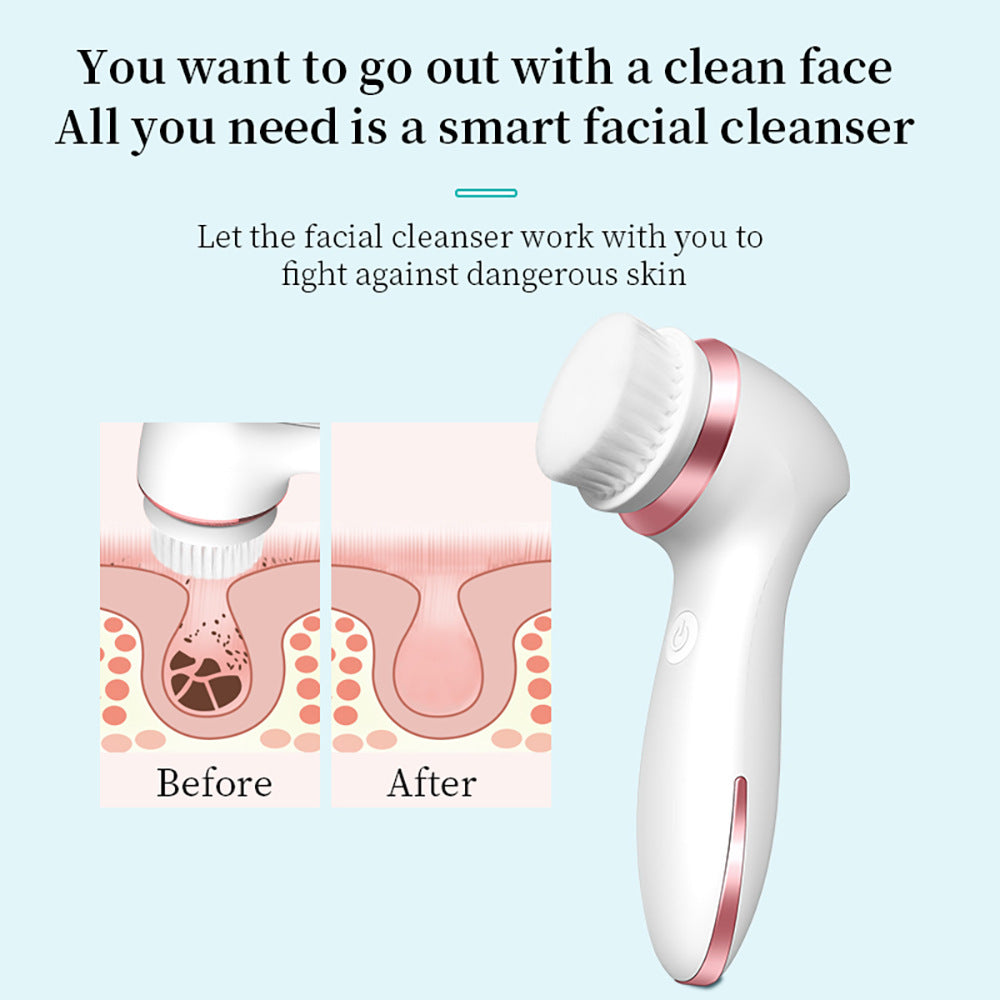 New Silicone Electric Facial Brush for Deep Cleaning