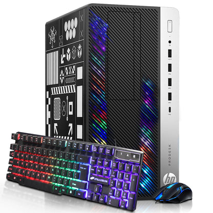 HP RGB Gaming Desktop Computer Intel Quad Core I5-6500 up to 3.6GHz GeForce GTX 750 Ti 4G 16GB DDR4 512G SSD + 3T HDD RGB Keyboard & Mouse 600M WiFi & Bluetooth Win 10 Pro (Renewed)