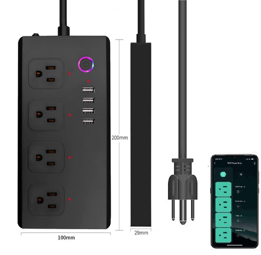 Smart Power Strip with USB Ports & Zigbee
