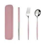 3-Piece Portable Stainless Steel Utensil Set