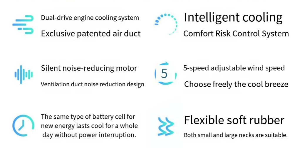 Portable 5-Speed Hanging Neck Fan