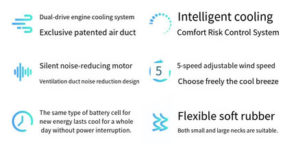 Portable 5-Speed Hanging Neck Fan