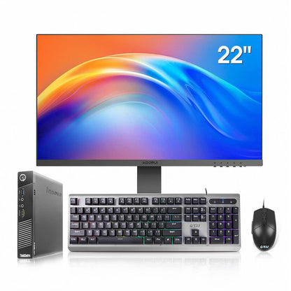 Lenovo Tiny Desktop Computer Mini PC with 22 inch FHD Monitor Intel Core i5-4590T16GB RAM512GB SSDWiFiVGADPHDMIWindows 10 Pro(Renewed)