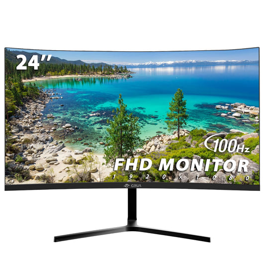 CRUA 32" QHD Curved VA Gaming Monitor | 165Hz | 1ms | FreeSync | 99% sRGB | HDMI & DP | Wall Mount