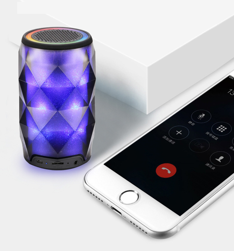 Crystal Soda Can Color Lamp Bluetooth Speaker, Portable
