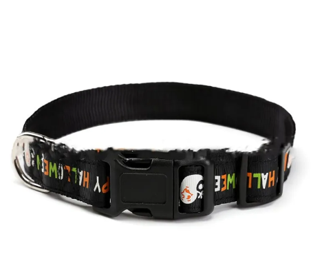 Halloween Pet Collar | Festive Spooky Designs | Adjustable Fit | Quick-Release Buckle | D-Ring for Leash & ID Tags | Dogs & Cats