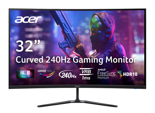 Acer Nitro 31.5" Curved FHD Gaming Monitor | 240Hz | FreeSync | 1ms | HDR10 | VESA