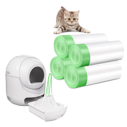 120 count Cat Litter Bags with DrawstringCat Litter Liners Durable Pet Cat Pan Liners Extra eplacement Waste Bags -22" x 12"