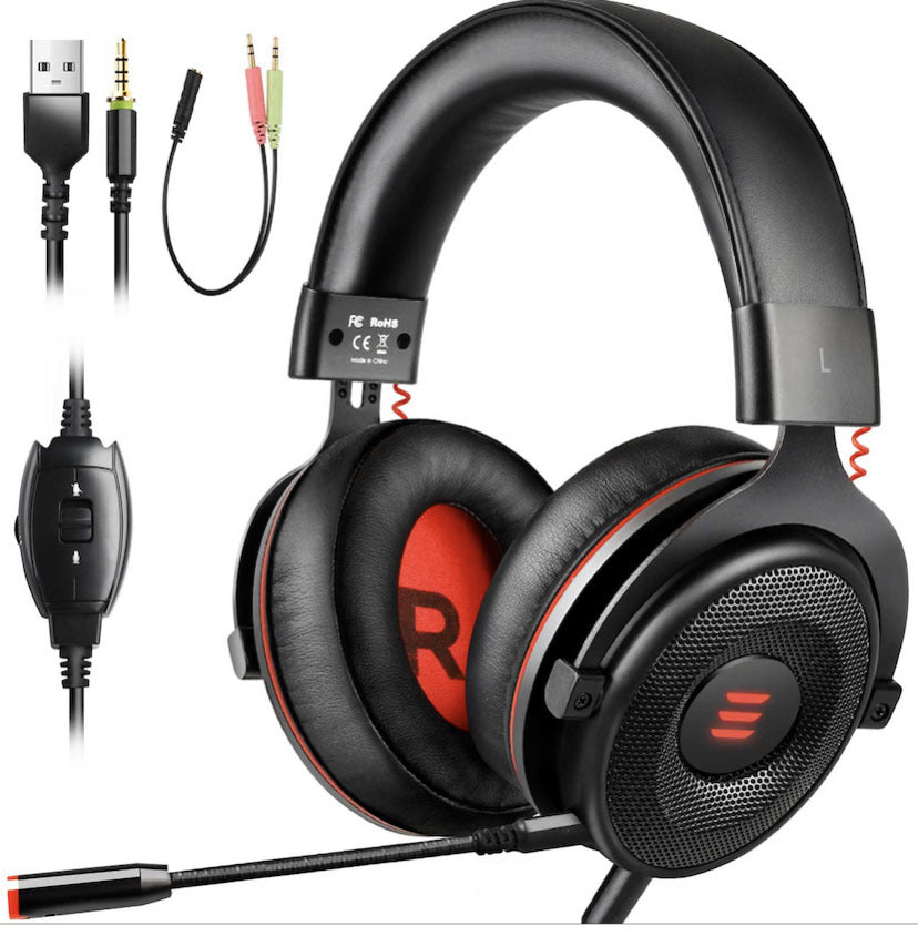 EKSA Wired Gaming Headset with 7.1 Surround Sound